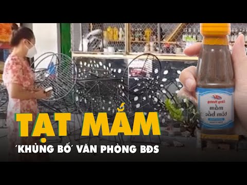 Video Văn phòng BĐS bị 'khủng bố' bằng mắm tôm, nghi do mâu... - youtube