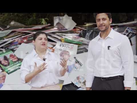 Alcaldía del DN dona afiches políticos retirados a fundación Botellas de Amor