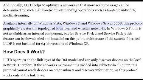 What is LLTD Link Layer Topology Discovery  LLTD?