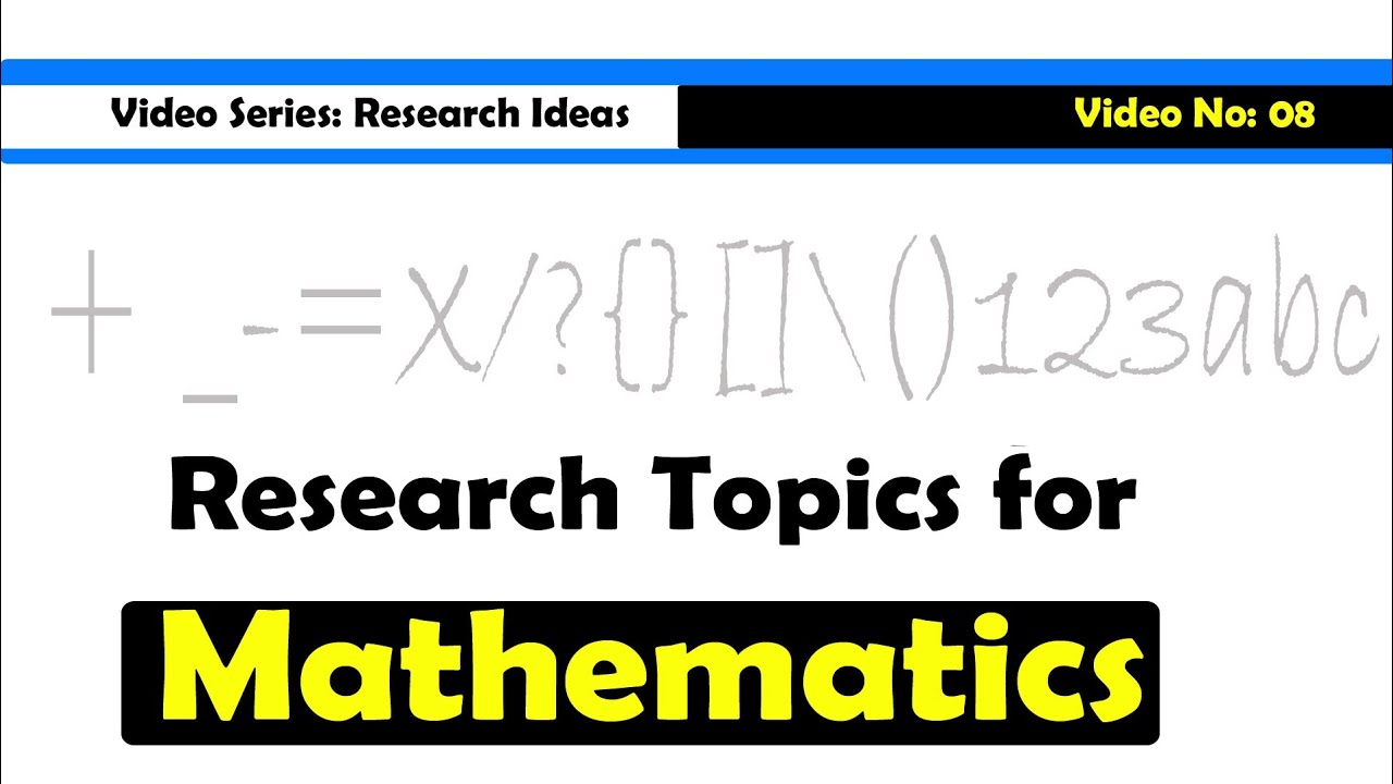 research topics for mathematics education