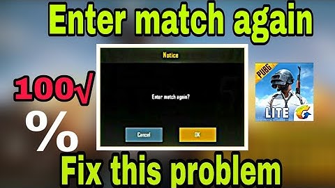 How to fix enter a match again problem in pubg mobile lite .bangla.