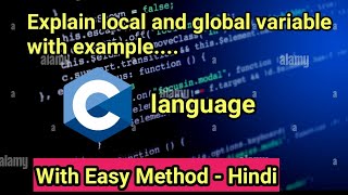 local and global variable in c programming | scope of variables | local vs global variable