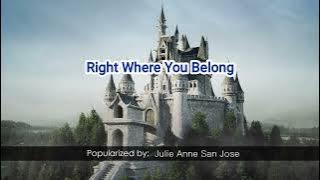 16194   Right Where You Belong   Julie Anne San Jose