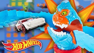 Giant Gorilla on the Loose in Hot Wheels City! + More Cartoon Adventure Videos 🦍🐙🦈🦂 | Hot Wheels