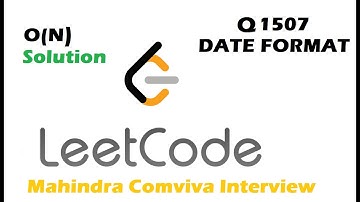 1507. Reformat Date | Leetcode | Interview Question Mahindra Comviva