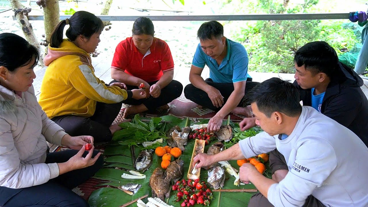 Pond renovation with the help of Ms. COI - Prepare to raise large numbers of fish - Happy lunch