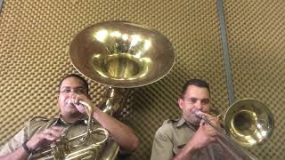 Dobrado Saudade de Minha Terra - Sd.Freitas (Tuba Bb) e Sd. Célio (Trombone)