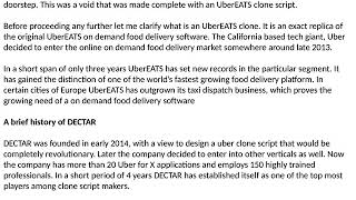 DECTAR UberEATS Clone Review