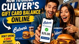 How to check Culver's gift card balance online