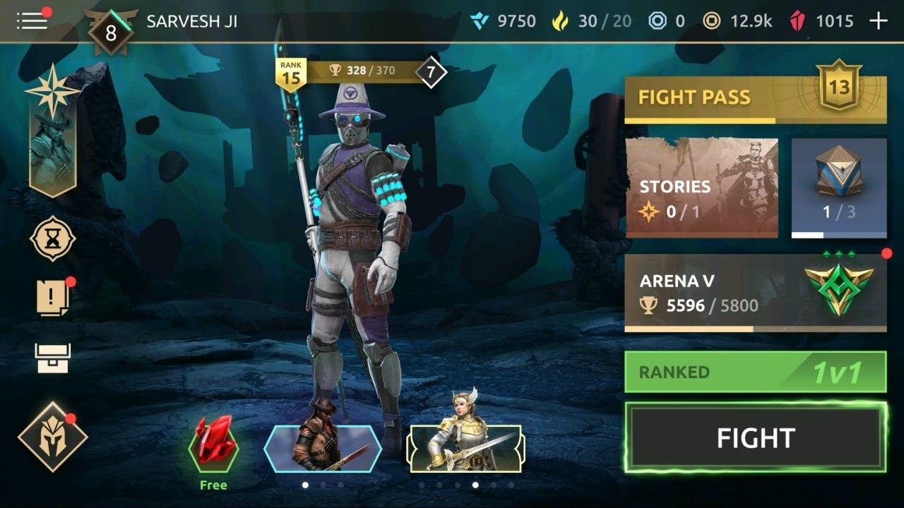 1 Vs 1 Rank Push | Shadow Fight 4 Arena