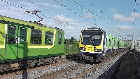 IE 29000 and 8300 Class Trains - Booterstown, Dublin