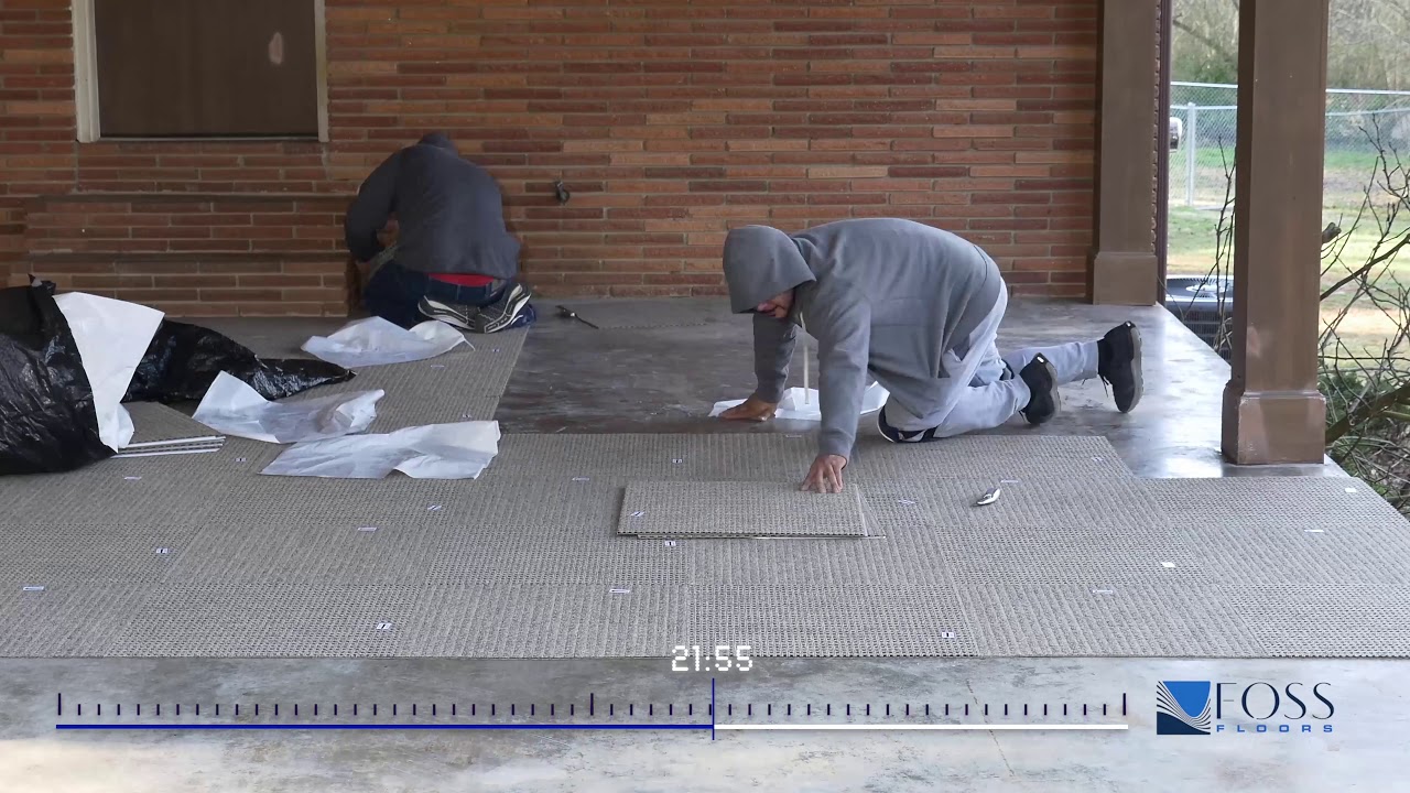 Foss Floors - Garage Carpet Tile Installation In Under 36 Minutes! 