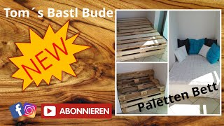 Palettenbett | Balkonbett | Terrassenbett |Tomsbastlbude