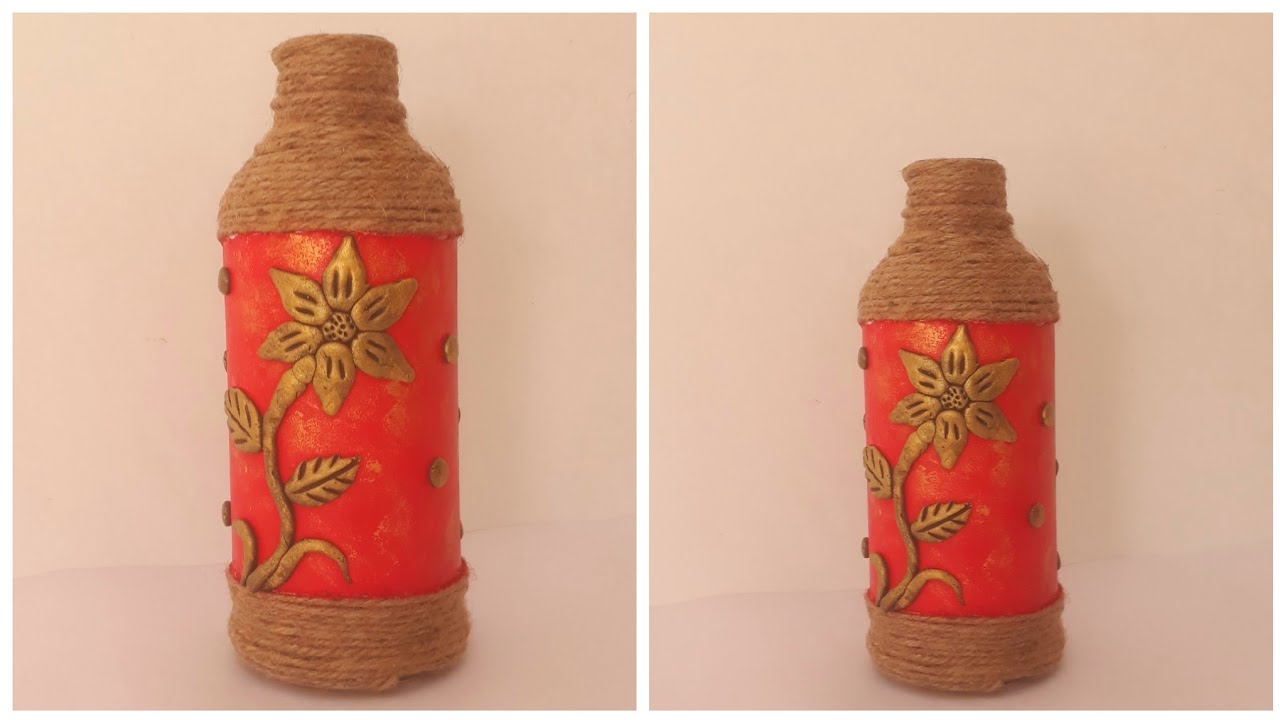 Waste  Materials Craft Ideas | Glass Bottle Craft Ideas | Easy Glass Bottle Craft