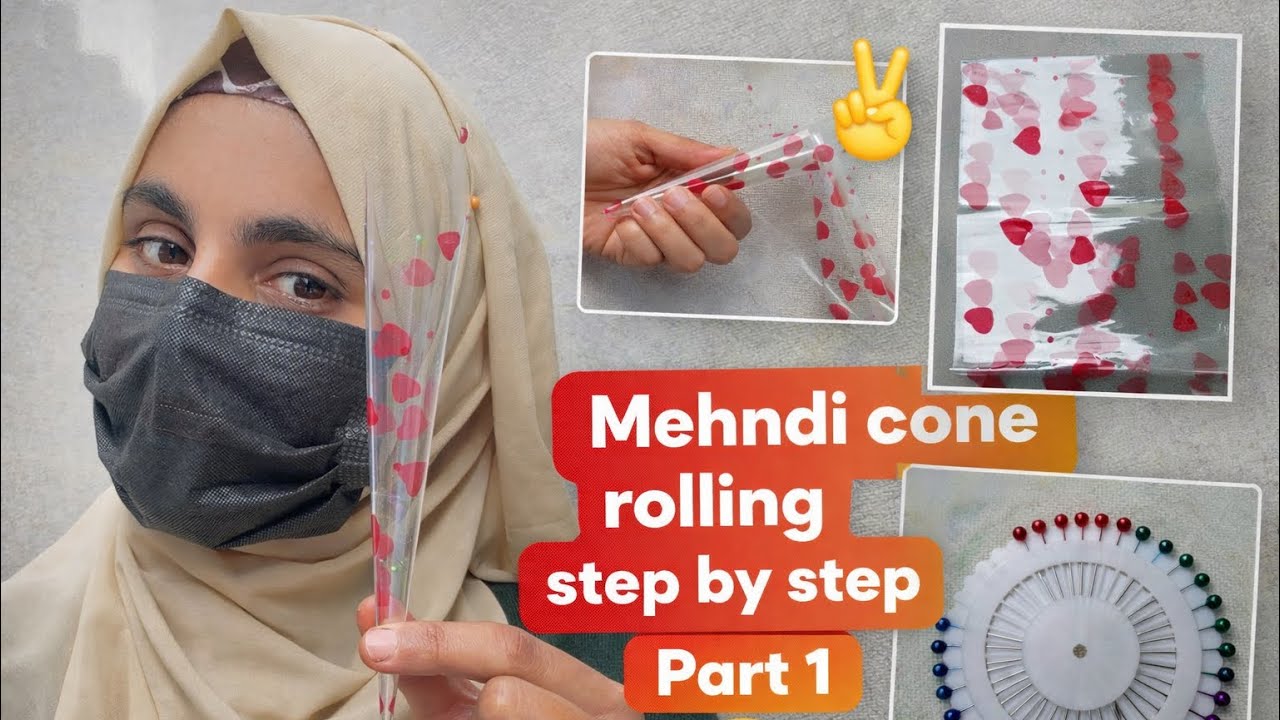 How to roll Heena cone step by step /how to make Heena cone at home #mehndi #mehndicones 