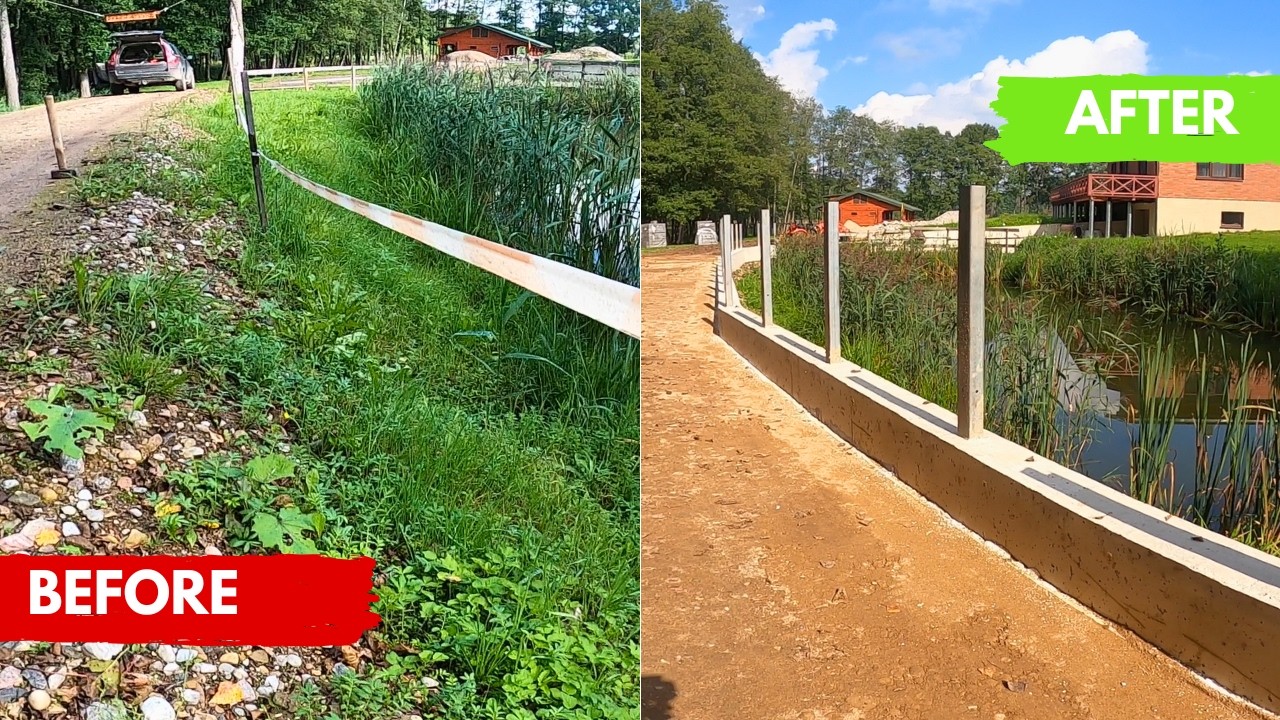 Как мы построили бетонную подпорную стену для стабилизации дороги