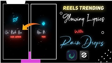Instagram Trending Glowing Lyrics with Raindrops Effect Video Editing|Alight motion Editing Tutorial