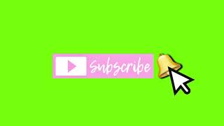 SUBSCRIBE Pink Button Animation Free Green Screen | Subscribe Button Green Screen Free Pink | JaneTu