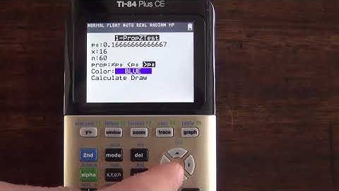 Z Test of Proportion Using Calculator