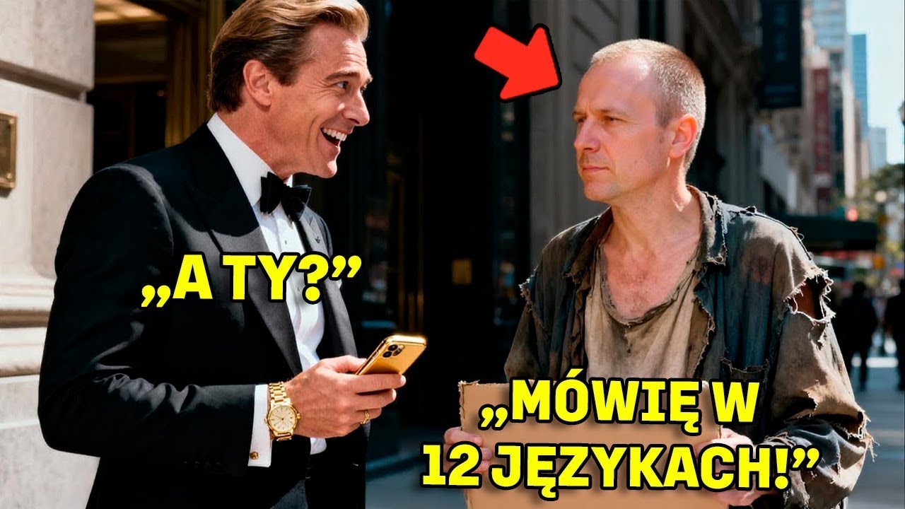 „Znam 12 języków” — powiedział żebrak… milioner zaśmiał się, lecz zaraz zamarł ze zdumienia…