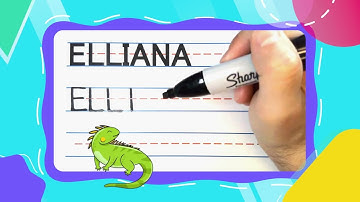 How To Write ELLIANA | Write With Me! -- FOR KIDS