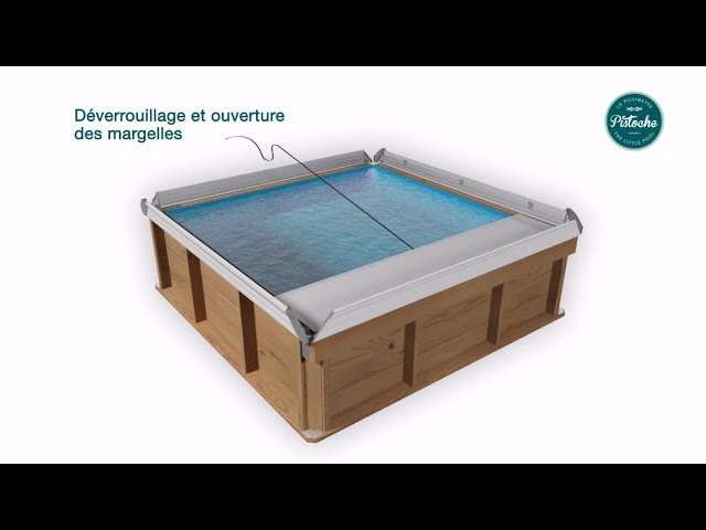 Piscine hors-sol bois BWT myPOOL Pistoche pour enfants 2.26x2.26x0.68m