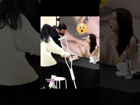 Even an Injury Couldn't Stop Her from Meeting Jisoo 😥💖 #blackpink #jisoo #blink #kpop #shorts