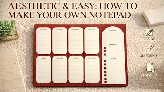 Aesthetic DIY Notepad ✨ | Easy Weekly Planner Craft Tutorial