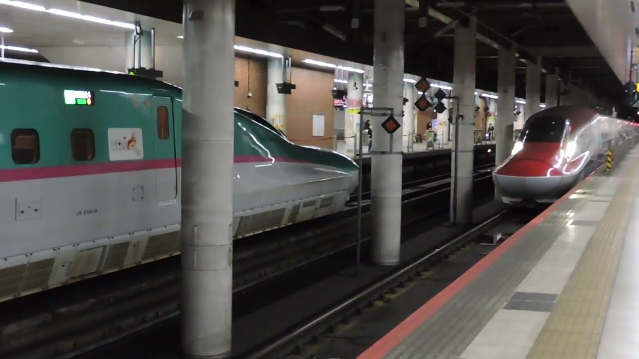 E6系新幹線　Z22編成　こまち12号　ダイヤ乱れのため単独運転！　当初併結予定だった編成と離合！　上野駅発着　2026/01/23