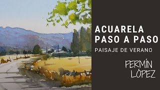 Aprender acuarela Paisaje Sencillo Paso a Paso