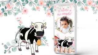 Invitación de La Vaca Lola, Video invitación para enviar por WhatsApp