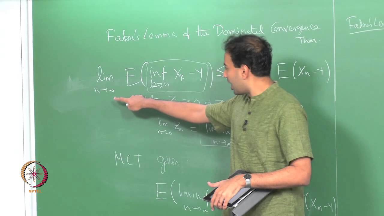 Mod-01 Lec-34 FATOU’S LEMMA & DOMINATED CONVERGENCE THEOREM