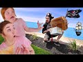 Adley’s PiRATE ☠️ iSLAND!!  hidden treasure on a Magic Beach, new Hide n Seek pretend play with Mom!