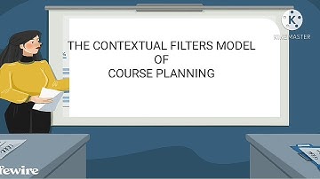 C. THE CONTEXTUAL FILTERS MODEL OF COURSE PLANNING