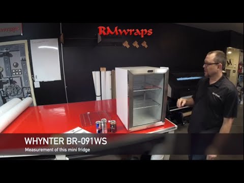 Whynter BR-091WS Mini fridge Measurement for installing a wrap Nov 2021 Rmwraps.com