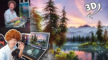 VFX Artist follows Bob Ross Tutorial using 3D Graphics
