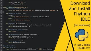 Download and Install Python IDLE on windows 8/10