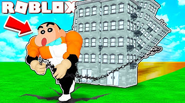 SHINCHAN Pulling The HEAVIEST OBJECTS IN THE WORLD!💪 | Roblox Strongman Simulator | hindi gameplay.