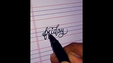 Learn Days Of The Week With Spelling || 5th Day || Friday ||Calligraphy Style