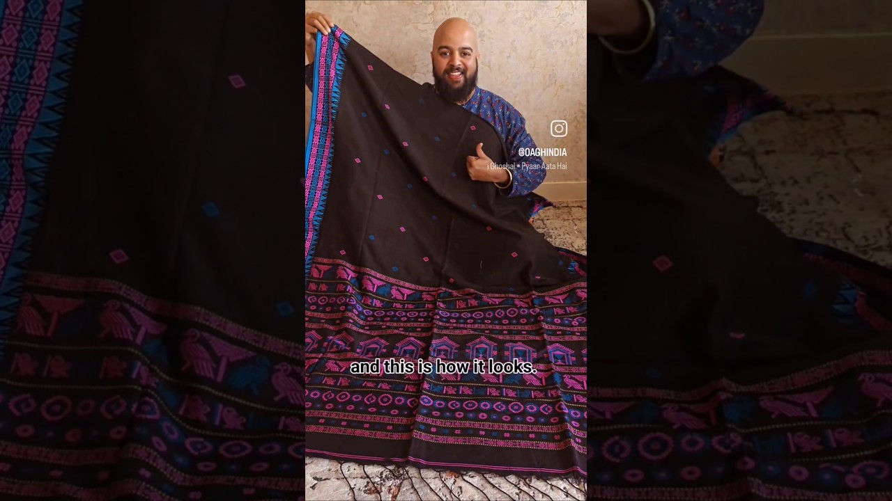 Yesu is a one of a kind Mercerised cotton handloom saree 