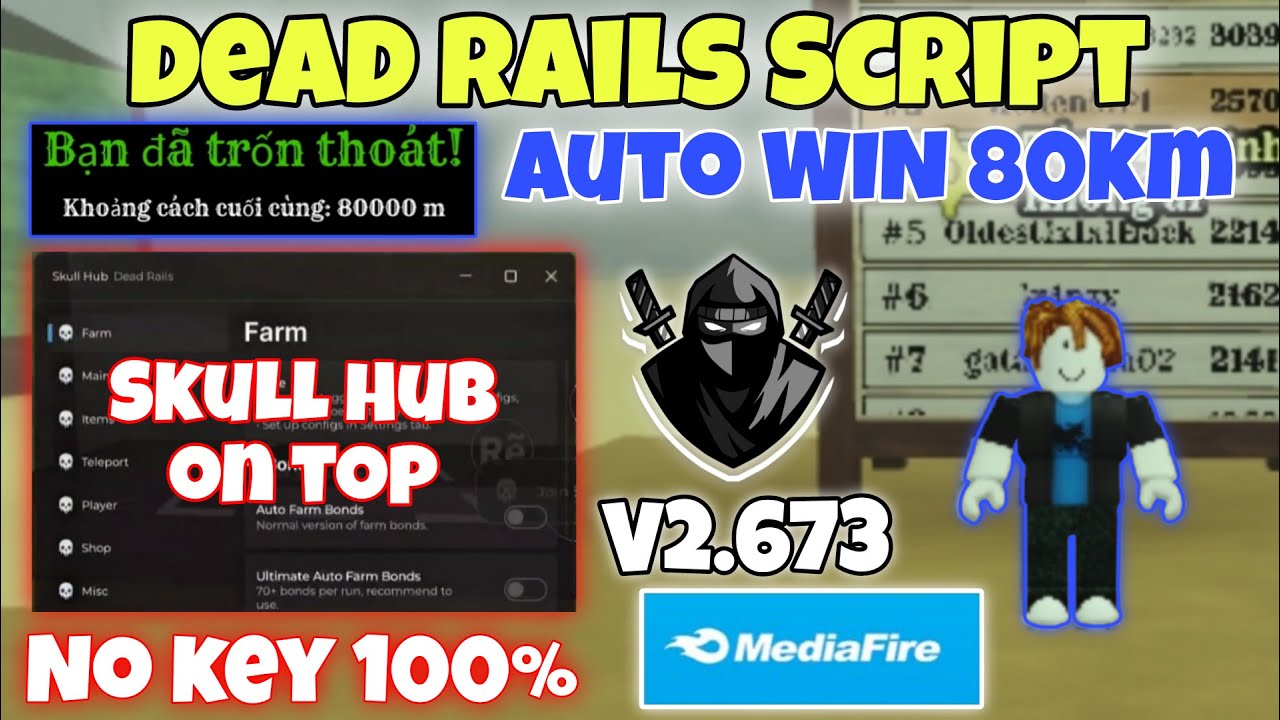 [Free/Reup] Dead Rails Script | Auto Win No Key (Skull Hub) - Showcase ...