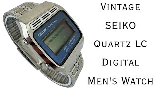Vintage SEIKO Quartz LC Digital Men's Watch Japan A1335000R