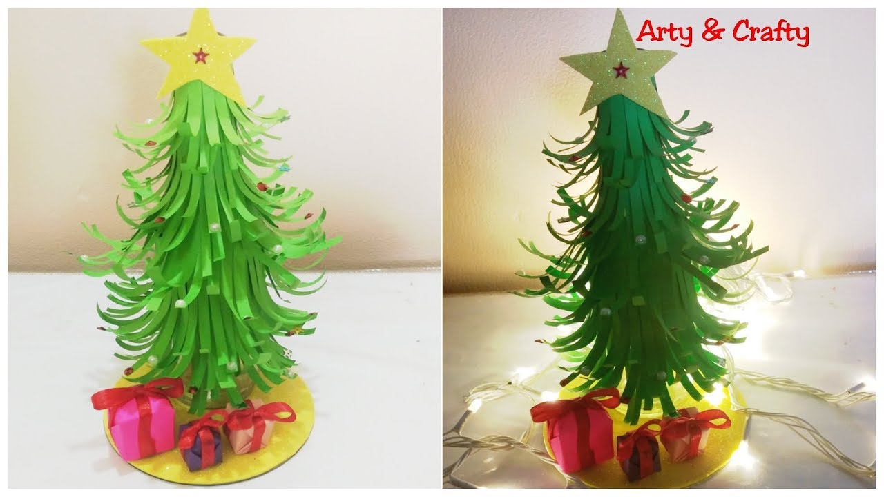 How to make Mini Christmas Tree Easy/3D Christmas Tree from Paper