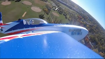 Polaroid Cube on an RC Plane with Downtown Minneapolis in the Background