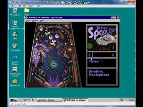 Virtual PC 2007: Windows 95 Desktop Changed Interface!! with Plus!!