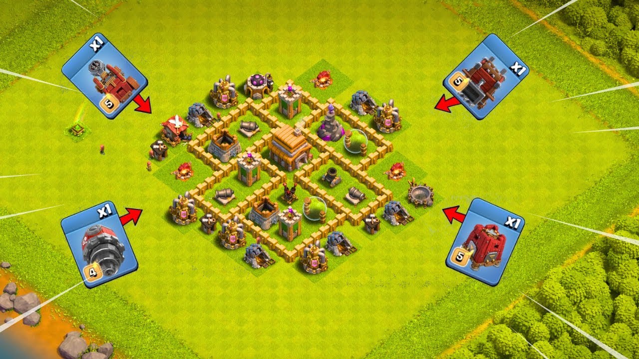 Max TownHall 5 VS All 1 Max Siege Machines | Clash of Clans