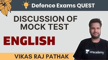 Discussion of Mock test | CDS/CAPF/AFCAT/NDA EXAMS | Vikas Raj Pathak