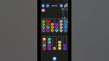 Lv 487 Ball Sort Puzzle - Color Game (Guru Game) #ballsortpuzzle