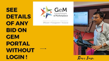How to see any bid details on #gem portal without login | View bid details feature in #gem portal I