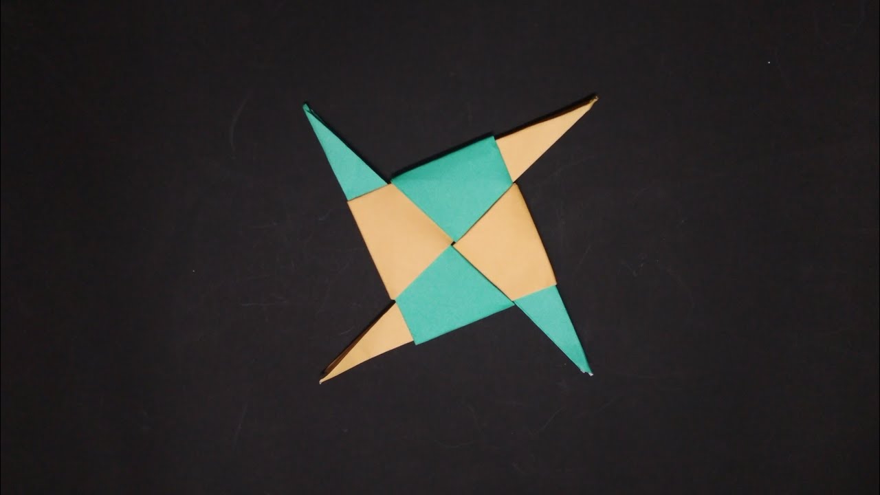 Cara membuat shuriken ninja unik  dari kertas  origami  